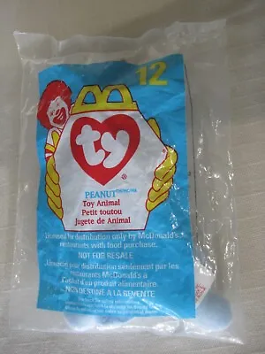 Ty Mini Beanie Baby-PEANUT Elephant #12 Mc Donalds Happy Meal 1998/NEW SEALED • $3.99