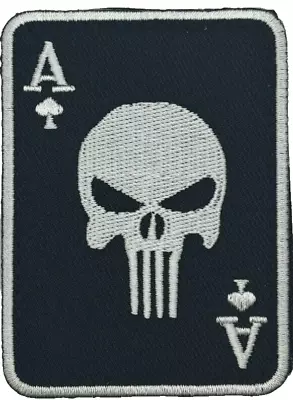 Ace Of Spades Death Card Vietnam Military Embroidered Iron On Patch • $7.95
