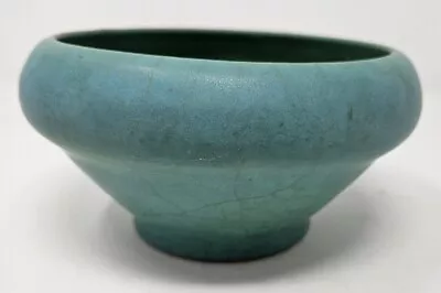 Van Briggle Original Turquoise Pottery Bowl Colorado Springs OVD Signed 1940s • $59.98