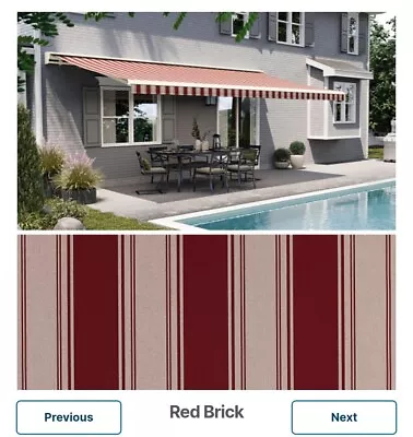 New 16ft Sunsetter Motorized Retractable Awning (Red Brick Fabric) • $1500
