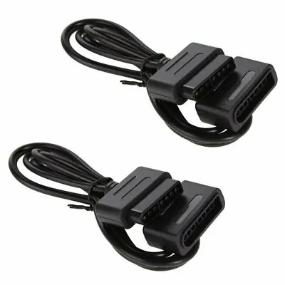 2-Pack Controller Extension Cable For Original Super Nintendo SNES Game Pad 6 Ft • $7.05