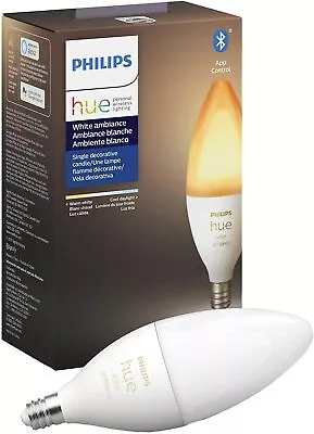 Philips Hue White Ambiance E12 Candle Bulb With Bluetooth • $19.99