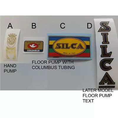 Silca Pump Replacement Decals Hand Pump For Vintage Restoration • $19.99