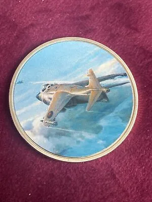 FALKLANDS WAR 45mm SILVER PLATED COLOURED PROOF MEDAL - “COMBAT AIR PATROLS” • £7.50