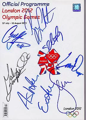 London 2012 Signed Olympic Programme Serena Williams Ryan Lochte Gabby Douglas • $699.99