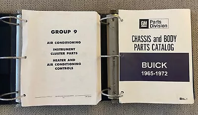 1965 - 1972 Buick Chassis And Body Parts & Illustrations Catalog Set In Binders • $64.99