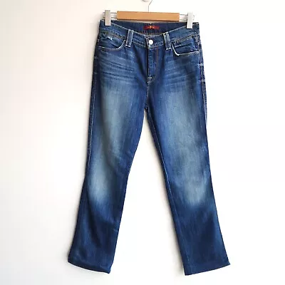 7 FOR ALL MANKIND Women's Straight Leg Jeans Size 26 Blue Mid Wash • $38