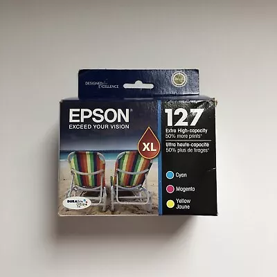 Epson T1275 Extra High-Capacity Color Ink Cartridges Cyan Magenta Yellow • $19.25