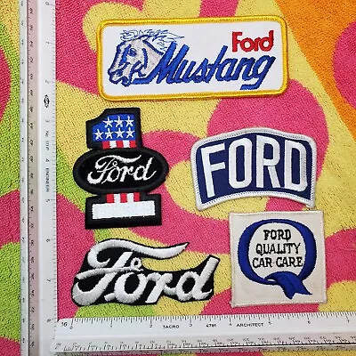 Vintage Ford Mustang Ford Quality Care #1 Patch Logo Service Dealer Uniform LOT • $19.95