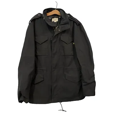 Alpha Industries Utility Field Hooded Jacket M-65 Mens XL Black Military NWOT • $119.99