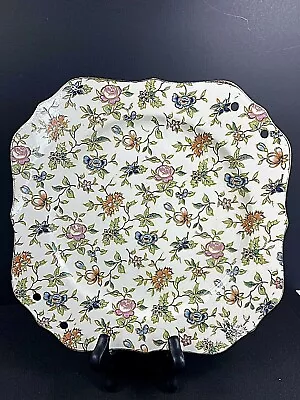 Antique Chintz Plate (4 Holes) MORIYAMA MORI-MACHI Cottagecore Japan Flowers • $14.94