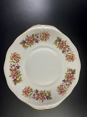 Colclough Wayside Handled Serving Sandwich Cake Plate Floral Design Gold Details • £5.72