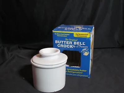 The Original Butter Bell Crock L. Tremain Soft Spreadable Butter Solid White • $22.94