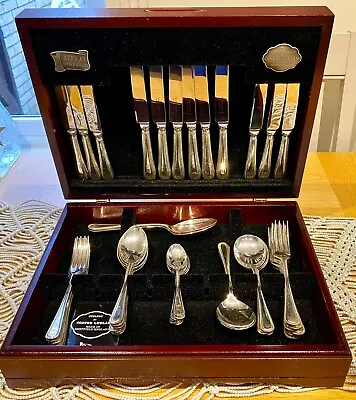 Vintage Cased Cooper Ludlam Of Sheffield 44 Piece EPNS Canteen Of Cutlery In VGC • £99