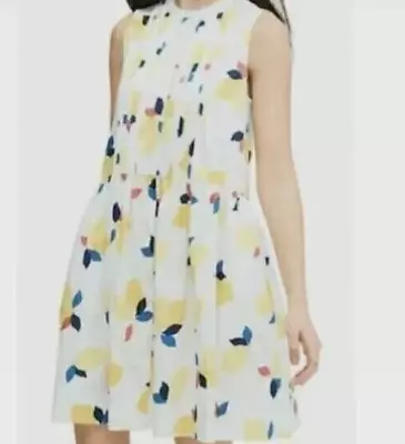 Kate Spade Lemon Zest Sleeveless Shirt Dress Cotton Blend Size M • $55