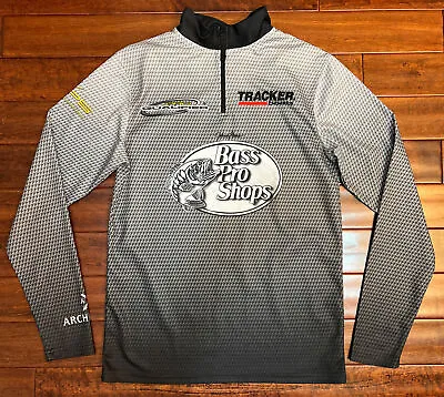 Bass Pro Shops Fishing Jersey Long Sleeve Men’s S Small Gray Johnny Morris Boat • $24.99