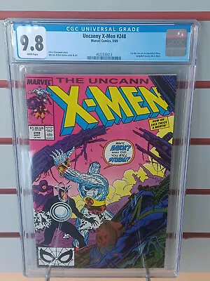 UNCANNY X-MEN #248 (Marvel Comics 1989) CGC Graded 9.8  ~JIM LEE ~WHITE Pages • $125