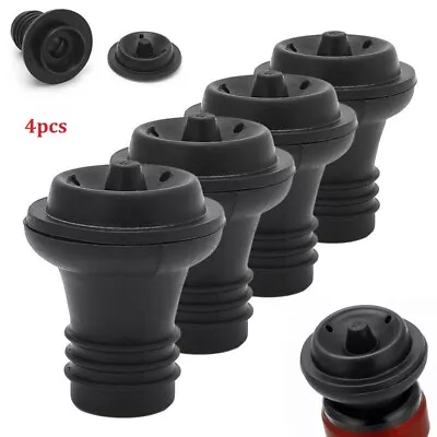 4x Vacuum Pump Vacu Vin Wine Bottle Saver Seals Plugs Extra Silicone Stoppers HL • £5.03