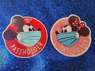 Disney Passholder Magnet.  Mickey And Minnie Mouse mask 2021 • $10