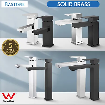 Bathroom Square Basin Mixer Tall High Basin Counter Top Taps Vanity Brass Faucet • $85