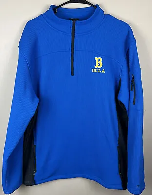 Blue UCLA Quarter-Zip Pullover Jacket Mens Size XL Colosseum Warm Heavyweight • $36