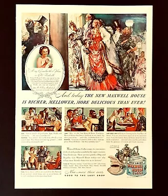 1940 Maxwell House Coffee Advertisement Old Nashville Tenn Artwork Vtg Print AD • $9.99