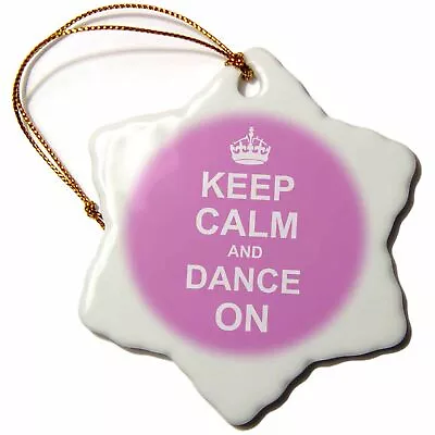 3dRose Keep Calm And Dance On - Carry On Dancing - Gifts For Dancers - Girly Pin • £14.24