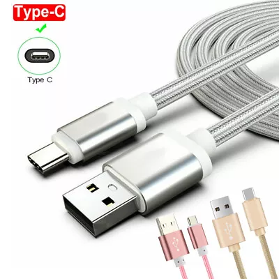 Nylon Type C USB-C Charging Cable Data Sync For Samsung Galaxy Huawei Xiaomi LG • $4.39