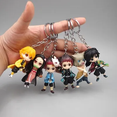 £5.99 • Buy Anime Demon Slayer Kimetsu No Yaiba Keyring Keychain Mini Figure Gift Uk