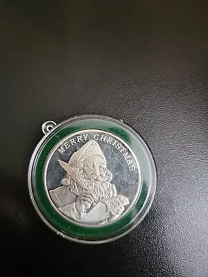 1996 Merry Christmas Santa Claus Peace On Earth Silver 1 Oz .999 Coin • $38.88