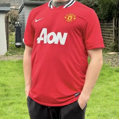 Manchester United Nike Football Shirt Kit Jersey 2011-2012 Home Mens Size Medium • £29.95