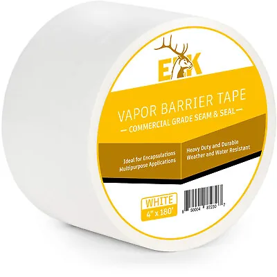 Vapor Barrier Seam Tape For Crawlspace Carpet And Floors (White 4in X 180ft) • $34.99