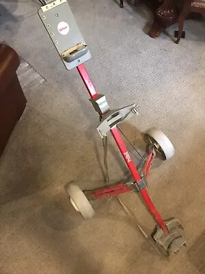 Vintage Collapsible 2-Wheel Wilson ProStaff Golf Pull Cart - Red • $35