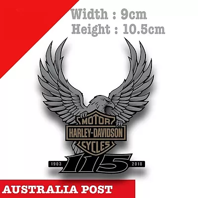 $7.50 • Buy Harley Davidson Motorcycle Eagle 115 Anniversary , Helmet Decal  Sticker