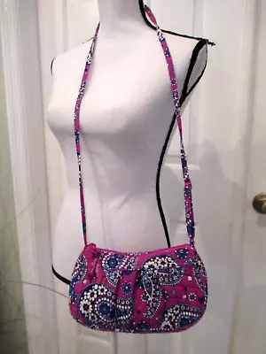 Vera Bradley Adj. Crossbody Bag/Purse Boysenberry Lizzy-Purple Small Zipper • $9.99