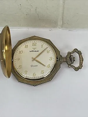 Vintage Wittnauer By Longines Geneve Gold Plated Not Running Pocket Watch • $75