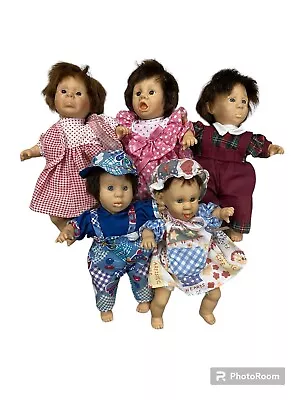 GIGO Gi-Go Lot Of 5 Toys My Pals Bean Bag Kids Vinyl Baby Dolls 7  Expressions • $29.99