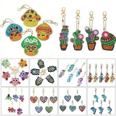 $20.68 • Buy 5D DIY Full Diamond Painting Keychain Key Chains Keyring Art Craft Key Bag Decor