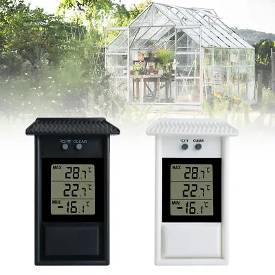 Digital Thermometer Display Max Min Greenhouse Garden Outdoor Indoor Wall Room • £7.19