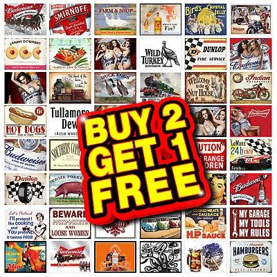 £4.25 • Buy Metal Tin Sign Plaque Man Cave Home Bar Retro Garage Shed Pub House Signs M25