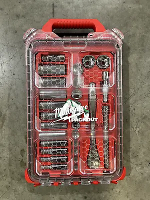 Milwaukee 48-22-9481 3/8” Ratchet SAE Mechanics Tool Set W/ Packout Case - 28pc • $99.95