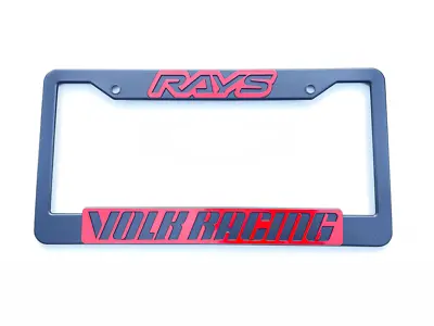 Rays Volk Racing License Plate Frame Red TE37SL CE28SL • $19.99