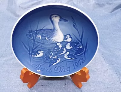 Copenhagen Mors Dag 1973 Mother's Day Blue Plate Duck Ducklings Denmark 6  • $10