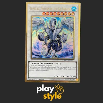 Yugioh Trishula Dragon Of The Ice Barrier Premium Gold Rare Mged-en027 Yu-gi-oh • £1.99