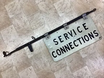Vintage Railroad ‘Service Connections’ Sign - Reflective Steel / 12” X 39” • $59.95