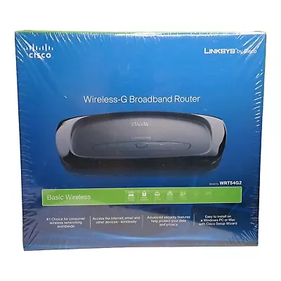 Linksys By Cisco Wireless G Broadband Router Model WRT54G2 Wi-Fi  Basic NIB • $9.97