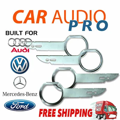 $7.45 • Buy 4 X RADIO REMOVAL TOOLS For AUDI MERCEDES VOLKWAGEN VW FORD Car Stereo Radio Key