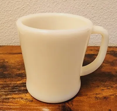 Fire King Coffee Mug  D Handle Cup Beige Bone Color Mid Century  Vintage • $12.99