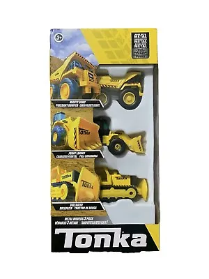 Tonka Metal Movers - 3 Pack - Mighty Dump Truck Front Loader & Bulldozer New  • $19.99