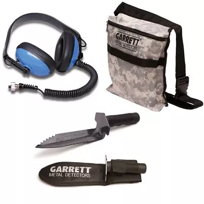 Garrett Edge Metal Detector Digger Camo Finds Pouch And Waterproof Headphones • $159.63